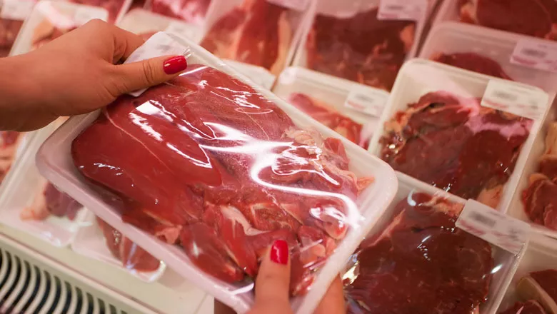 carne embalada mercado